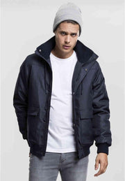 Urban Classics Jas -S- Heavy Hooded Blauw