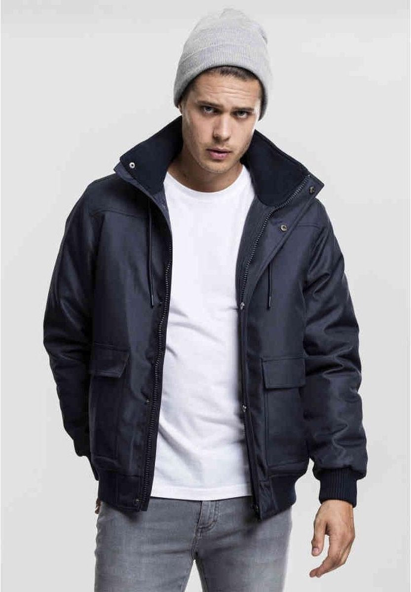 Urban Classics Jas -S- Heavy Hooded Blauw