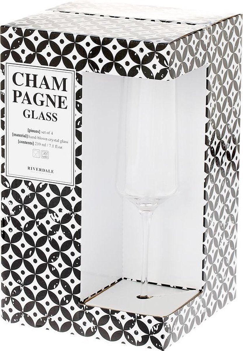 Riverdale Elegance Champagneglas - 25 cm - 4 stuks