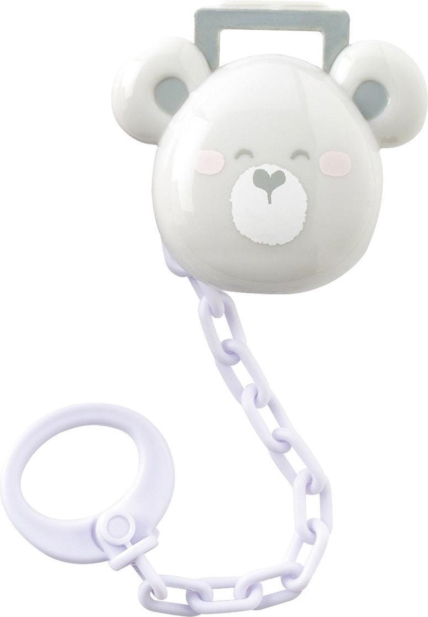 Saro Fopspeenketting Happy Teddy Junior Wit