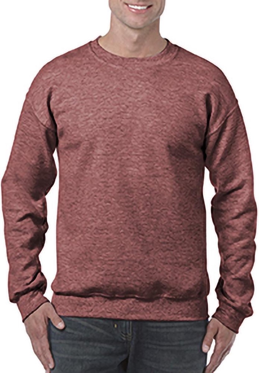 Gildan Zware Blend Unisex Adult Crewneck Sweatshirt voor volwassenen (Heather Sport Dark Maroon)