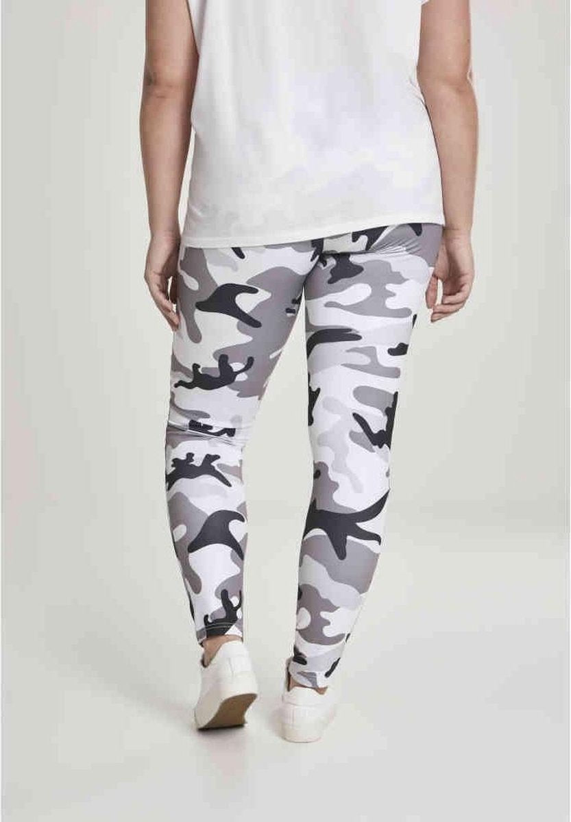 Urban Classics Legging -XL- Camo Tech Mesh Camouflage Grijs/Wit
