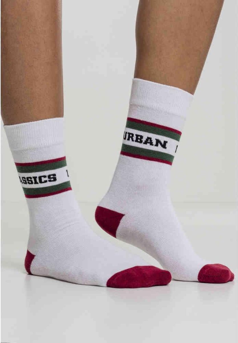 Urban Classics Sokken -35/38- Logo Stripe Sport 2-Pack Wit