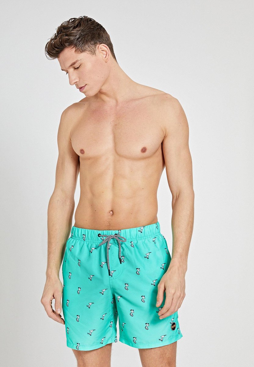 Shiwi Swimshort snoopy happy skater - mint groen - M