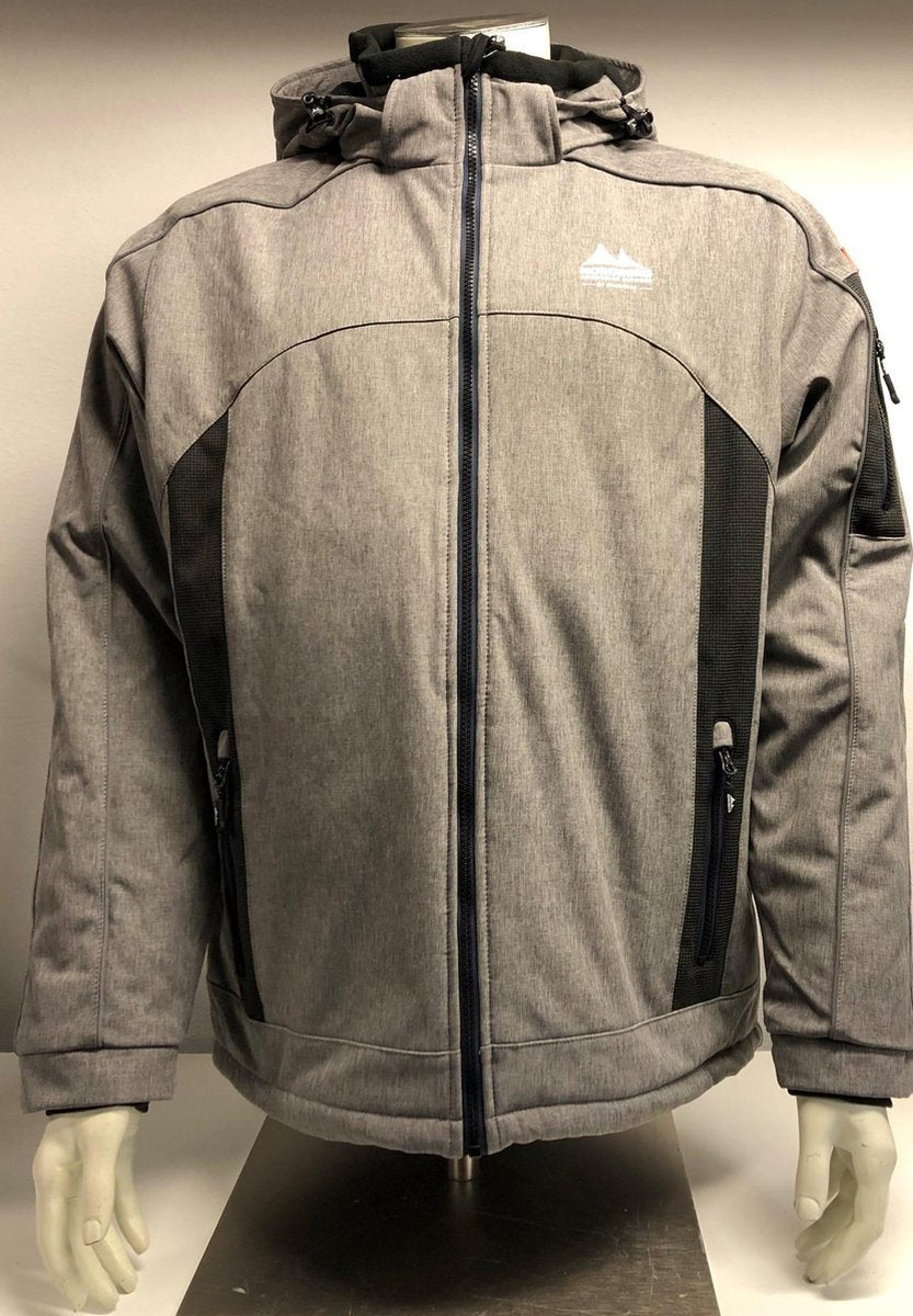 Nordberg heren winterjas Ole grijs melange - maat 3XL