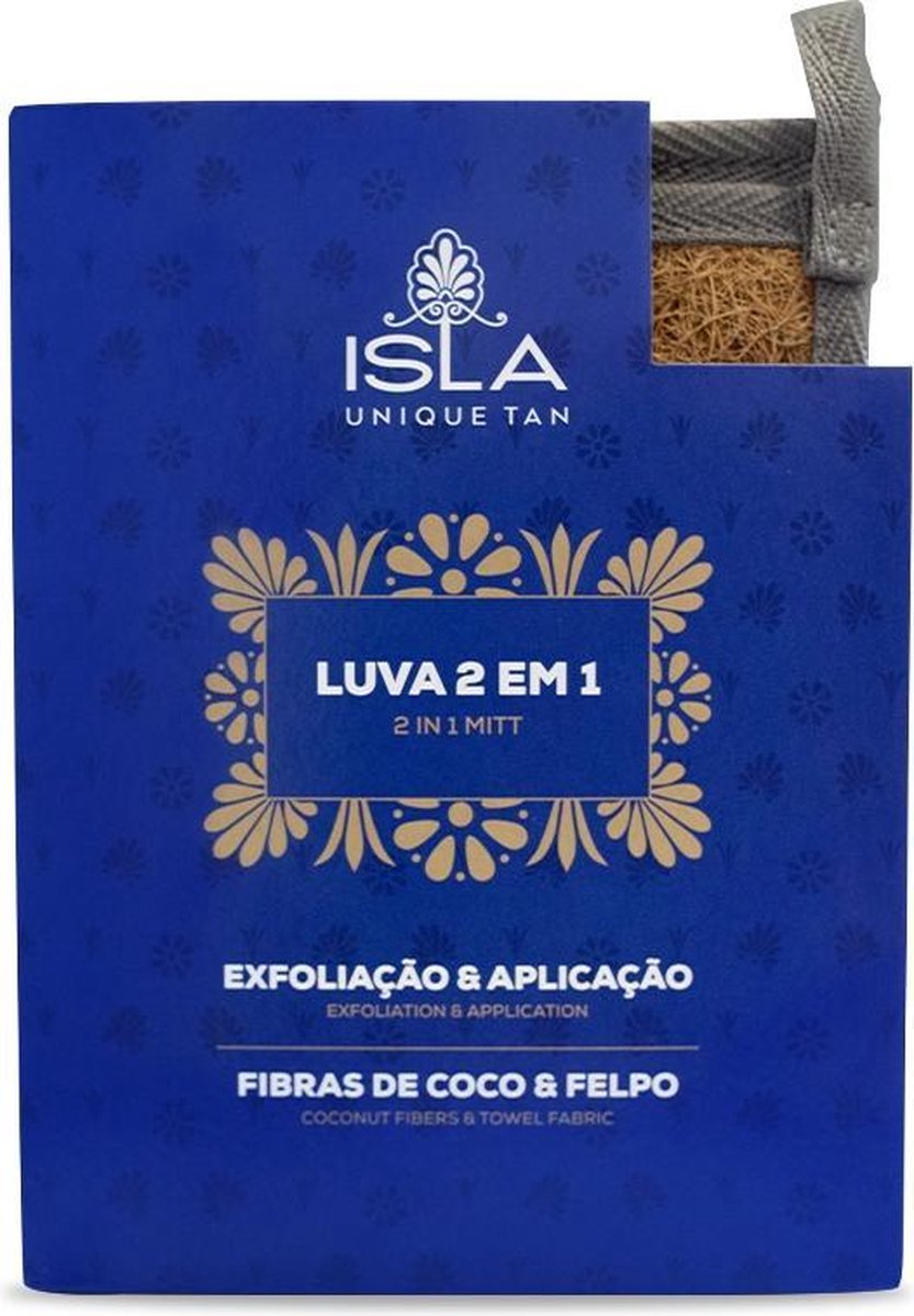 Isla Unique Tan luva 2 in 1 mitt Scrub en tanning handschoen