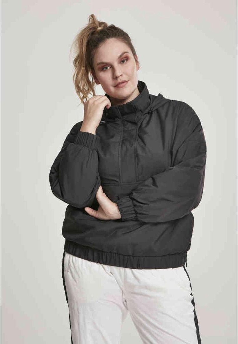Urban Classics Pullover Jas -S- Panel Zwart