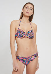 Shiwi luca push up top leopard spot luca push up bikini top - azalea pink - 38