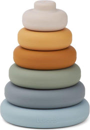 Dag Stacking Tower Stapeltoren Siliconen Blue Multi Mix | Liewood