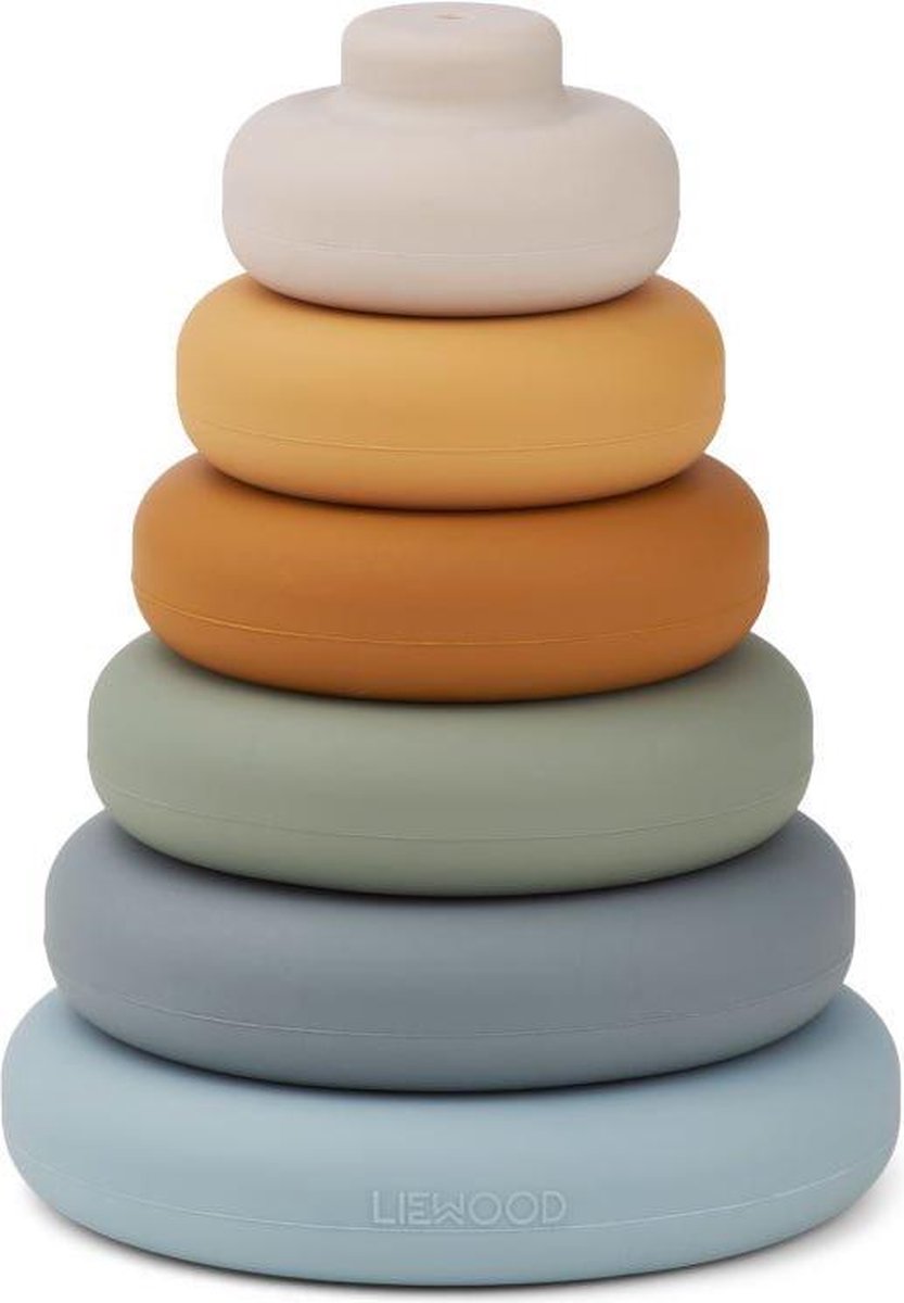 Dag Stacking Tower Stapeltoren Siliconen Blue Multi Mix | Liewood
