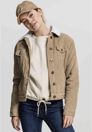 Urban Classics Jacket -XL- Sherpa Corduroy Creme