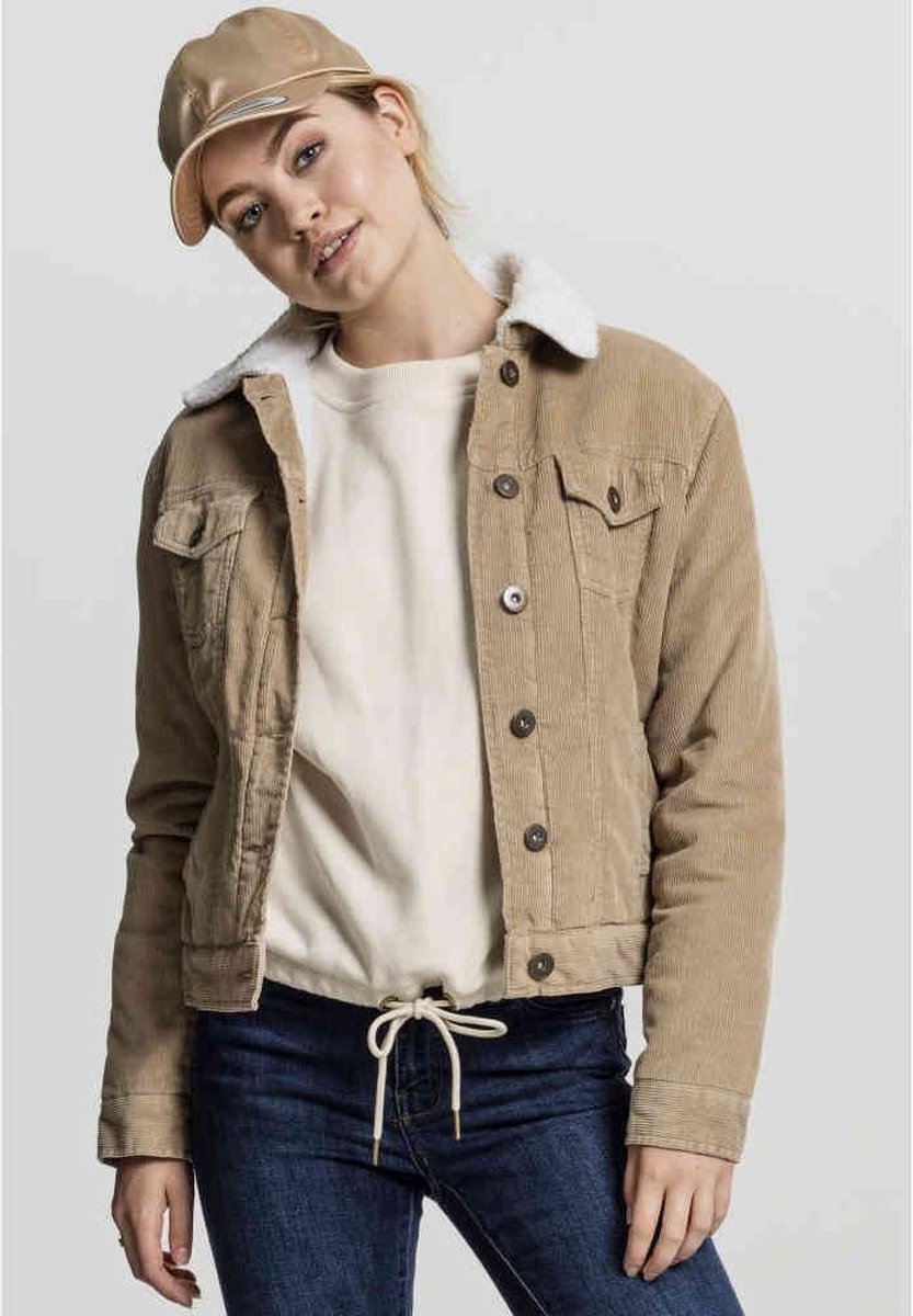 Urban Classics Jacket -XL- Sherpa Corduroy Creme