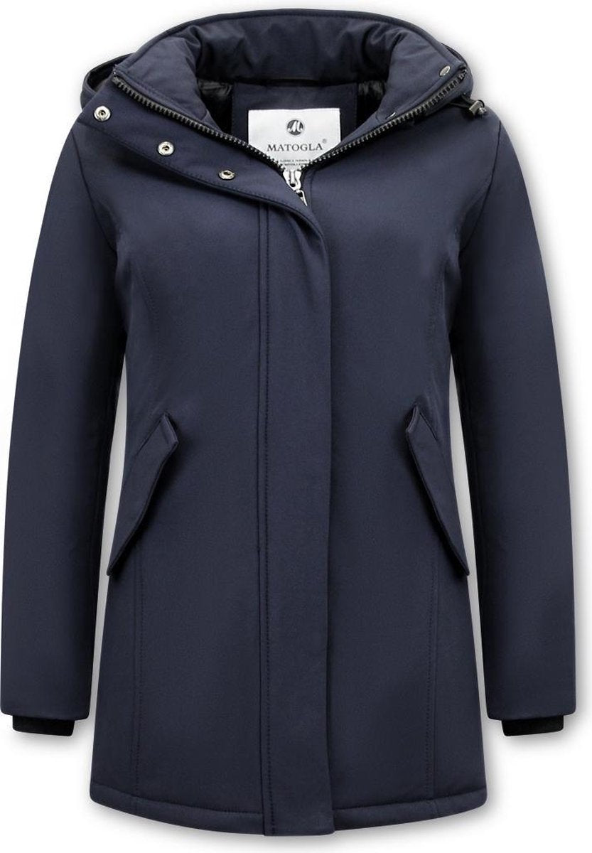 MATOGLA Dames Winterjas Parka - Slim Fit - Blauw