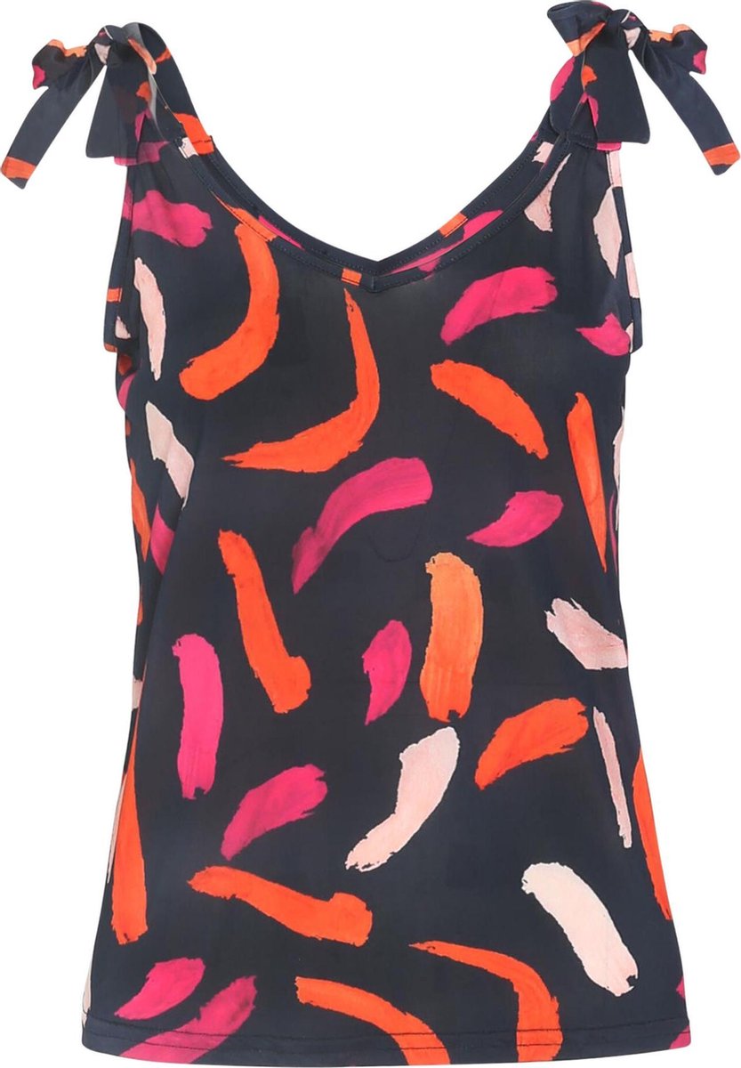 Cassis - Top met gestrikte schouderbandjes - Fushia