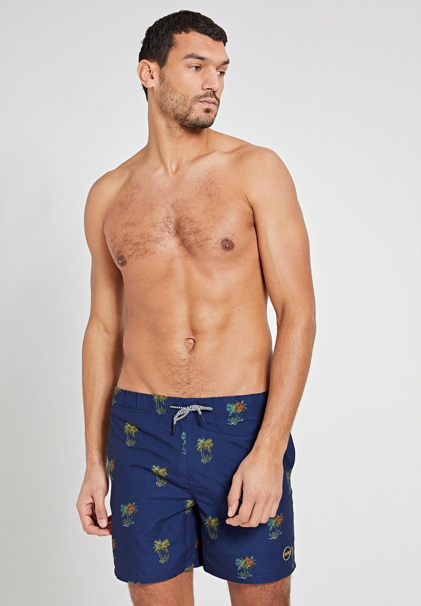 Shiwi Swimshort grafitti palm - donker blauw - L