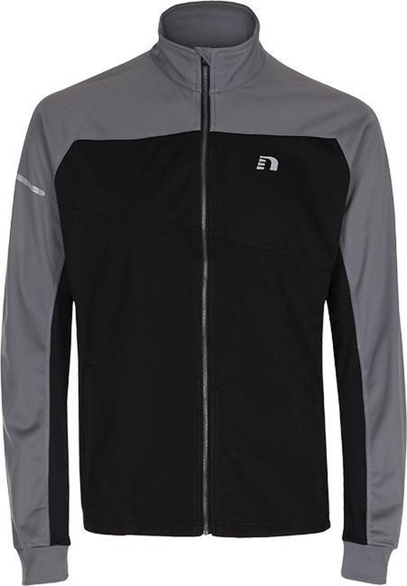 NEWLINE-Sportjas performance-MAN-Base Warm Up Zip Jersey-Black-Maat-2XL