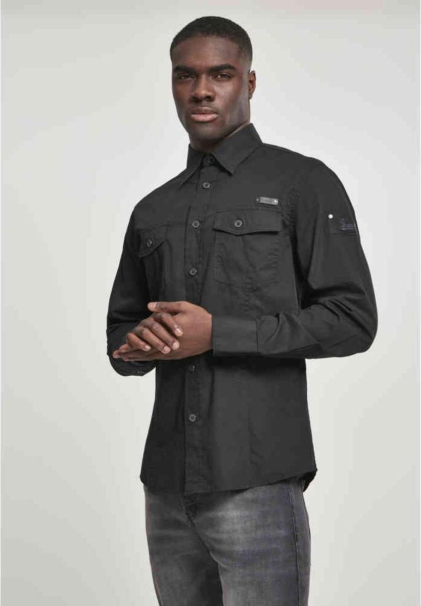 Brandit Slim Fit T-Shirt Black Overhemd Heren
