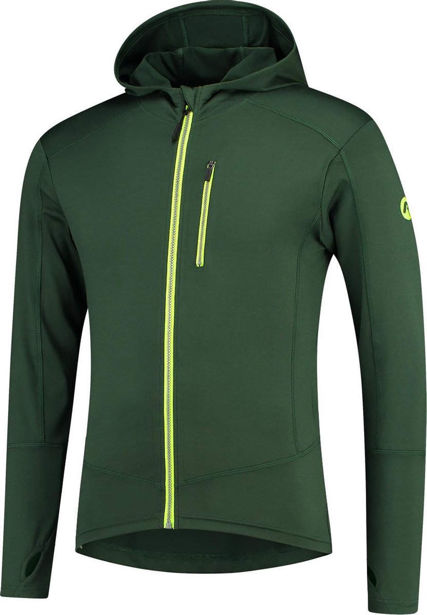 Rogelli Hooded Vest Matrix Groen/Zwart/Fluor  S