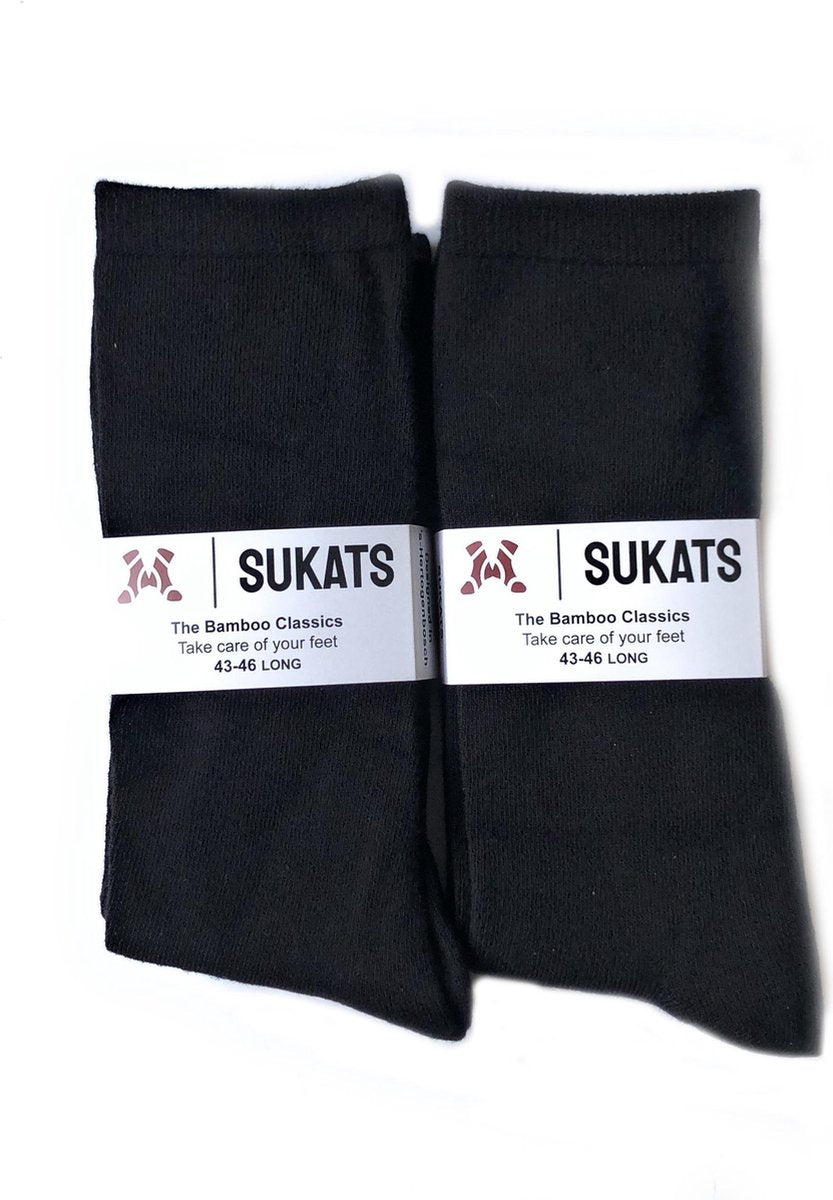 Sukats - Bamboe Sokken - Crew Sokken - Meerdere Maten - 4 Paar - Unisex - Maat 43-46 - Dames en Heren