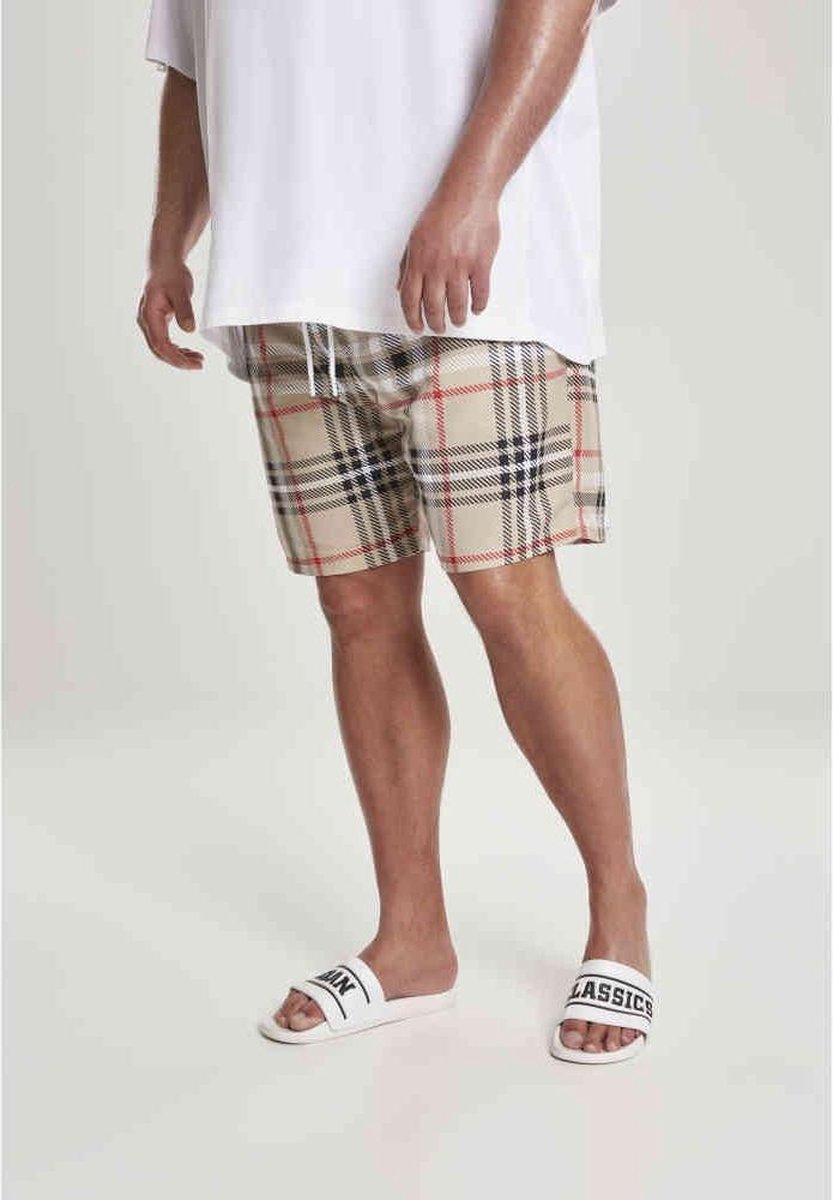 Urban Classics Zwemshorts -L- Check Beige