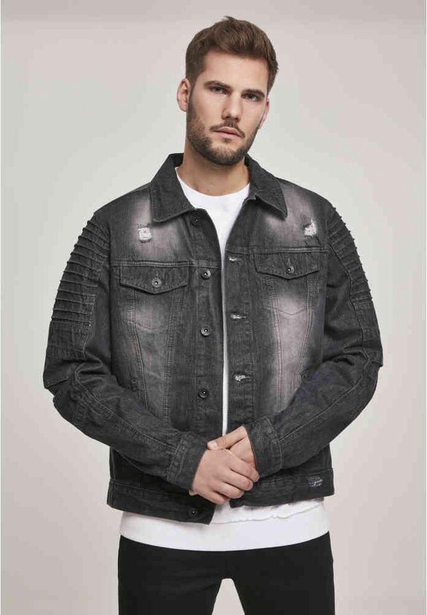 Urban Classics Jacket -M- Biker Trucker Zwart
