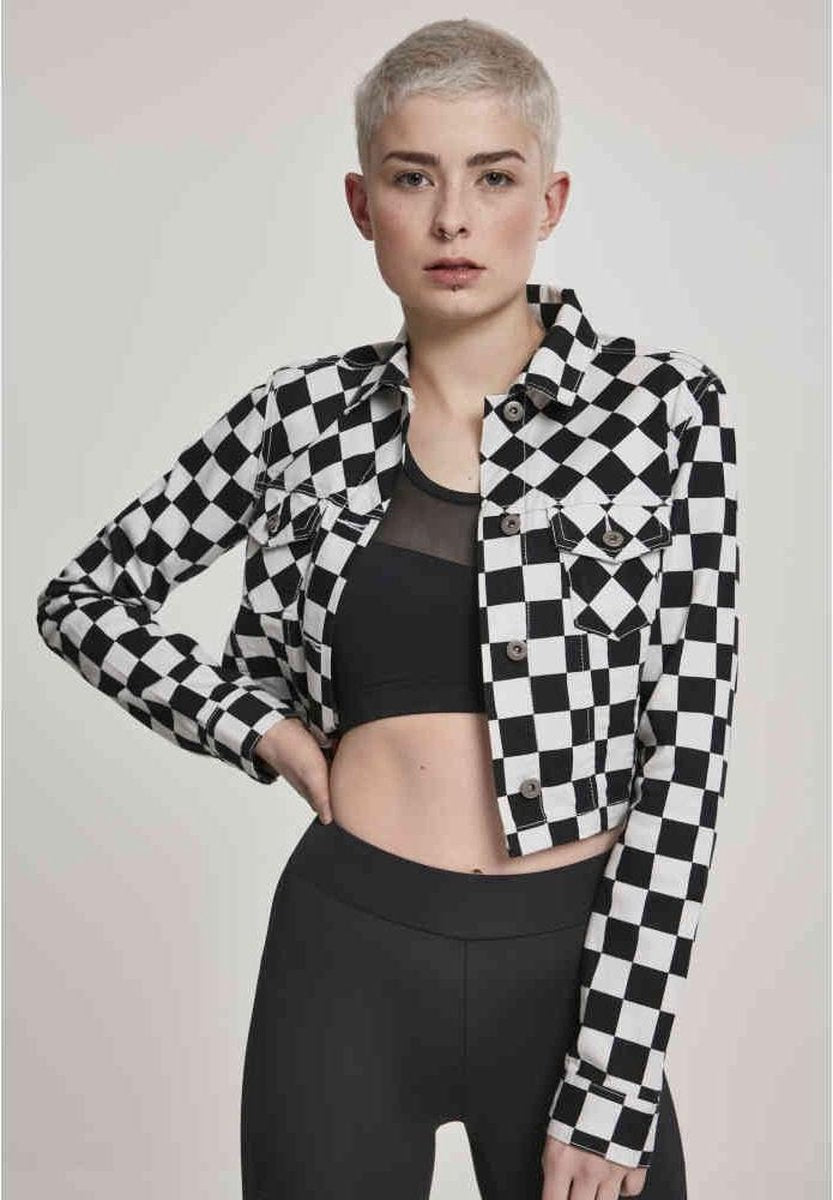 Urban Classics Jacket -XS- Check Zwart Wit Geblokt Zwart/Wit