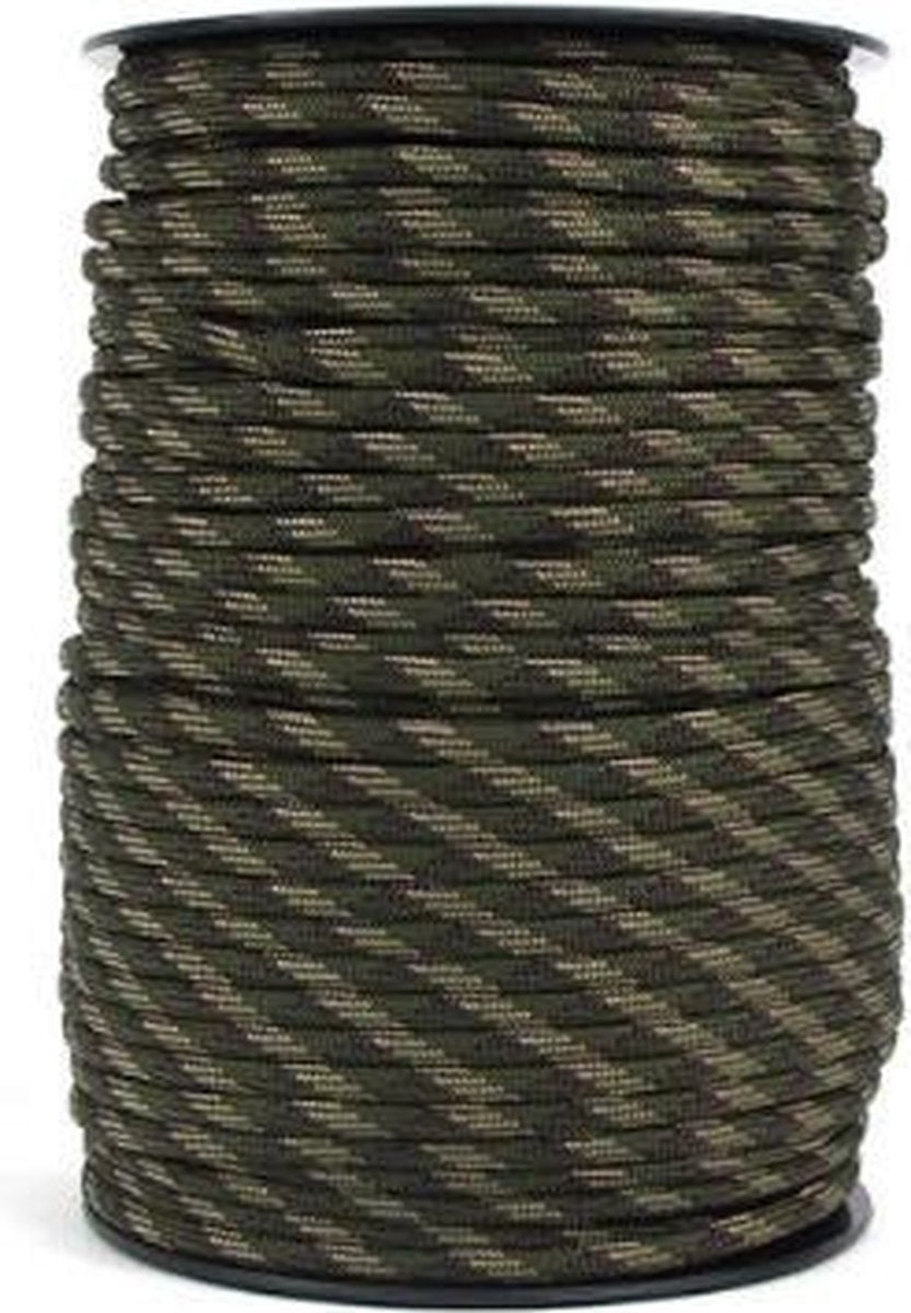 Allesvoordeliger Paracord 4 mm - 9 core - 5 meter - groen beige