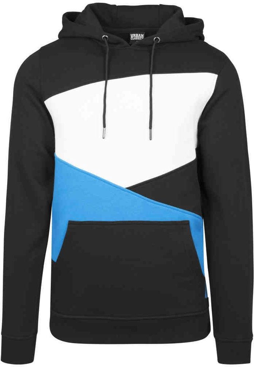Urban Classics Hoodie/trui -XL- Zig Zag Zwart/Blauw