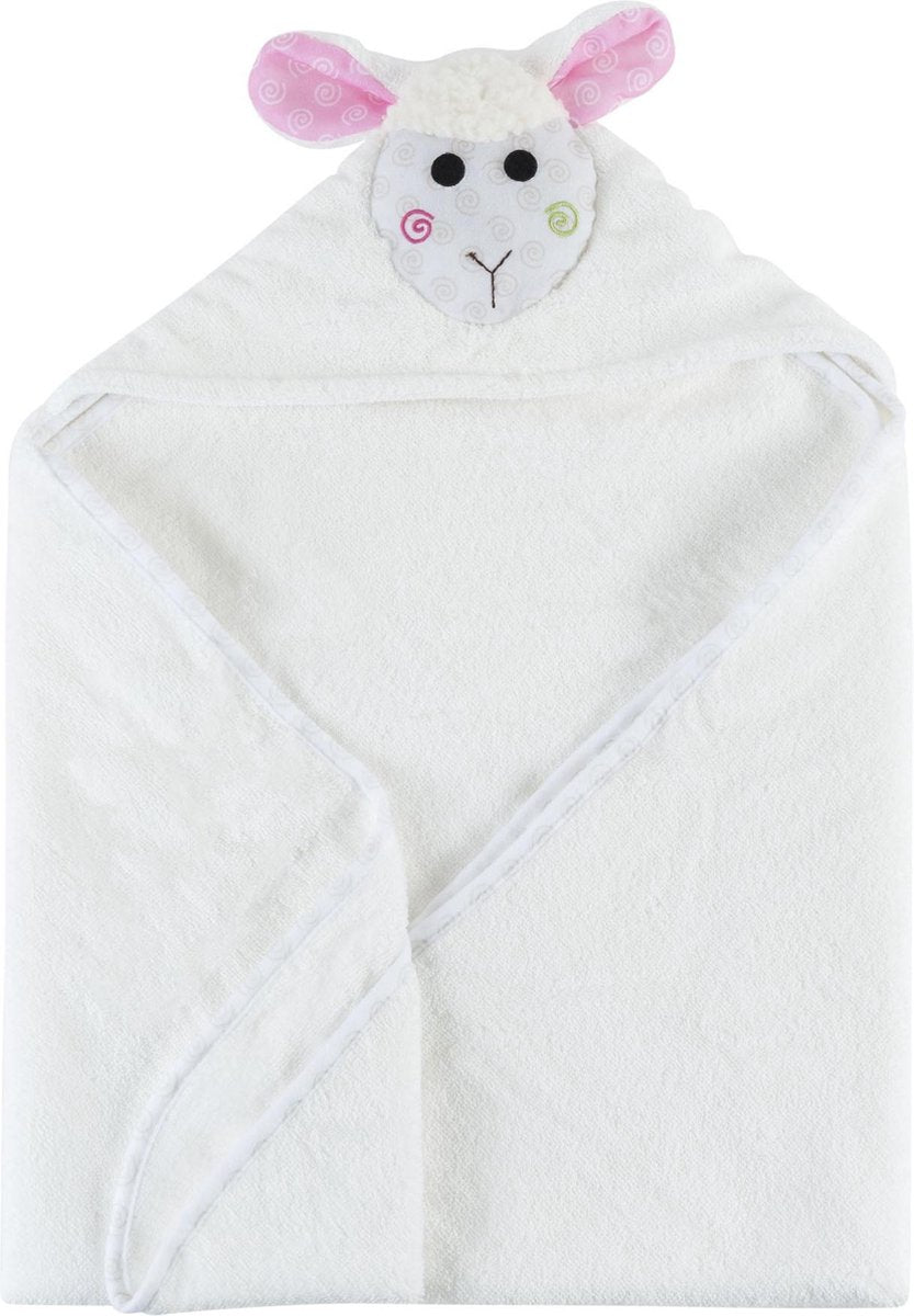 Zoocchini baby badcape - Lola the Lamb wit