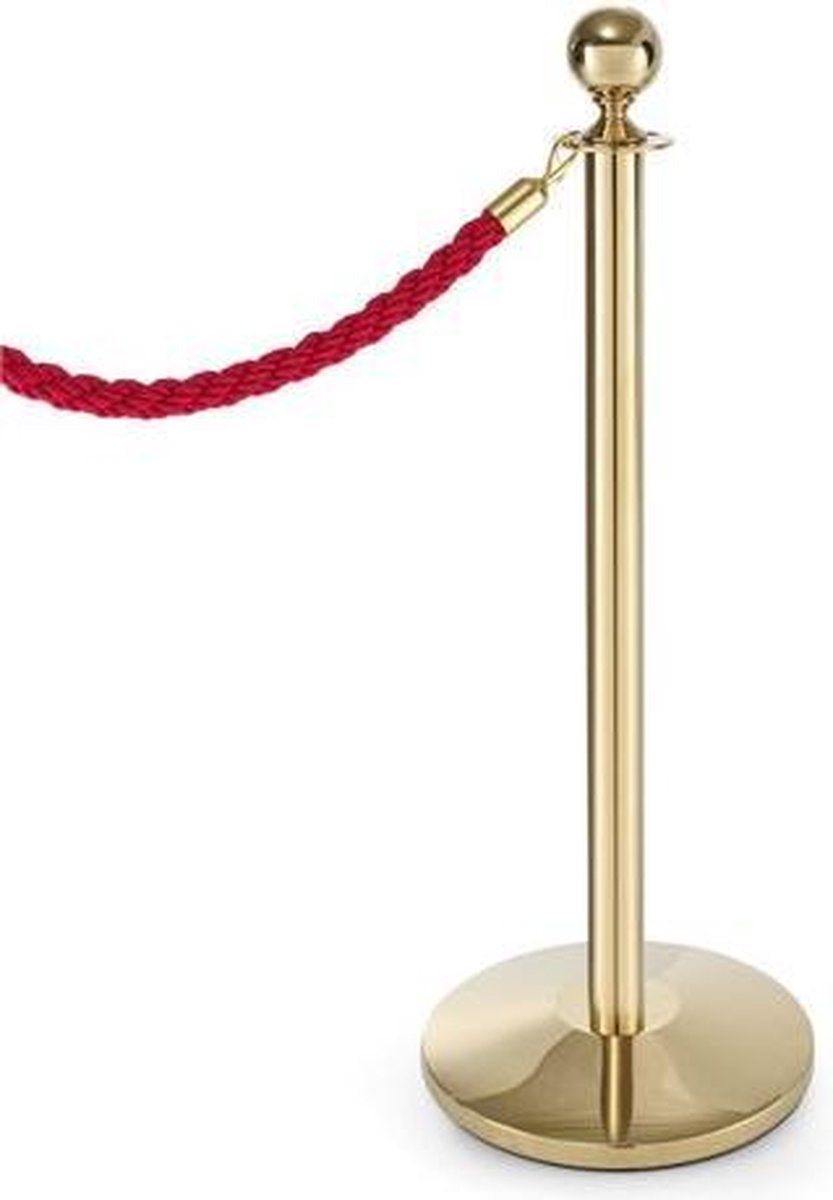 Afzetpaal met goudkleurige afwerking