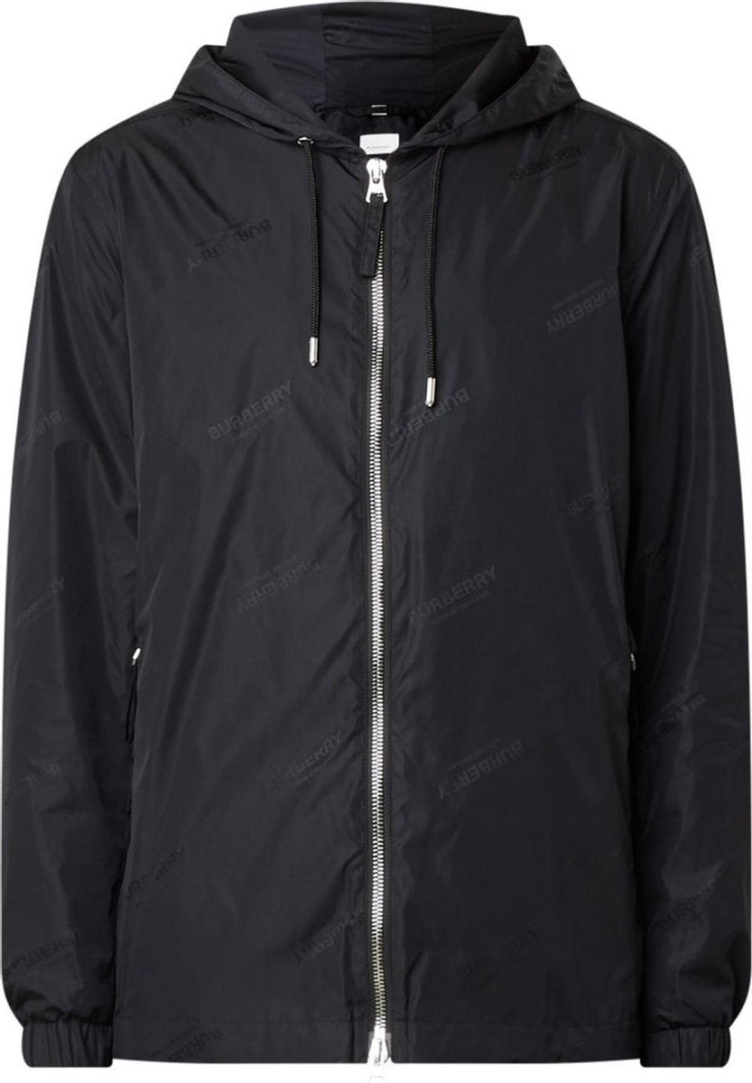 BURBERRY Stretton jack met logoprint - Zwart - Maat L