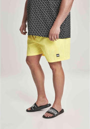 Urban Classics Zwemshorts -2XL- Block Geel