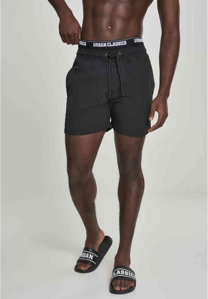 Urban Classics Zwemshorts -2XL- Two in One Zwart/Wit