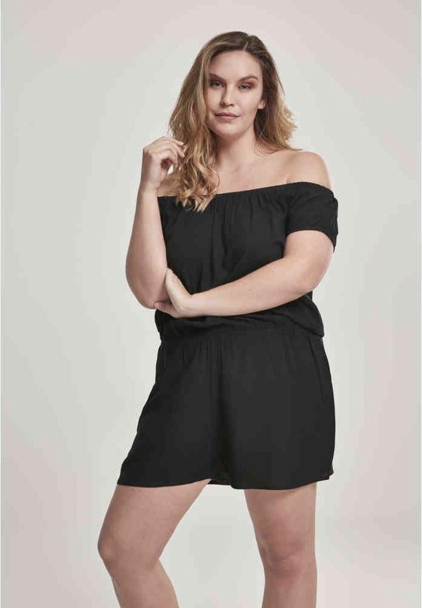 Urban Classics Playsuit -XS- Off Shoulder Zwart