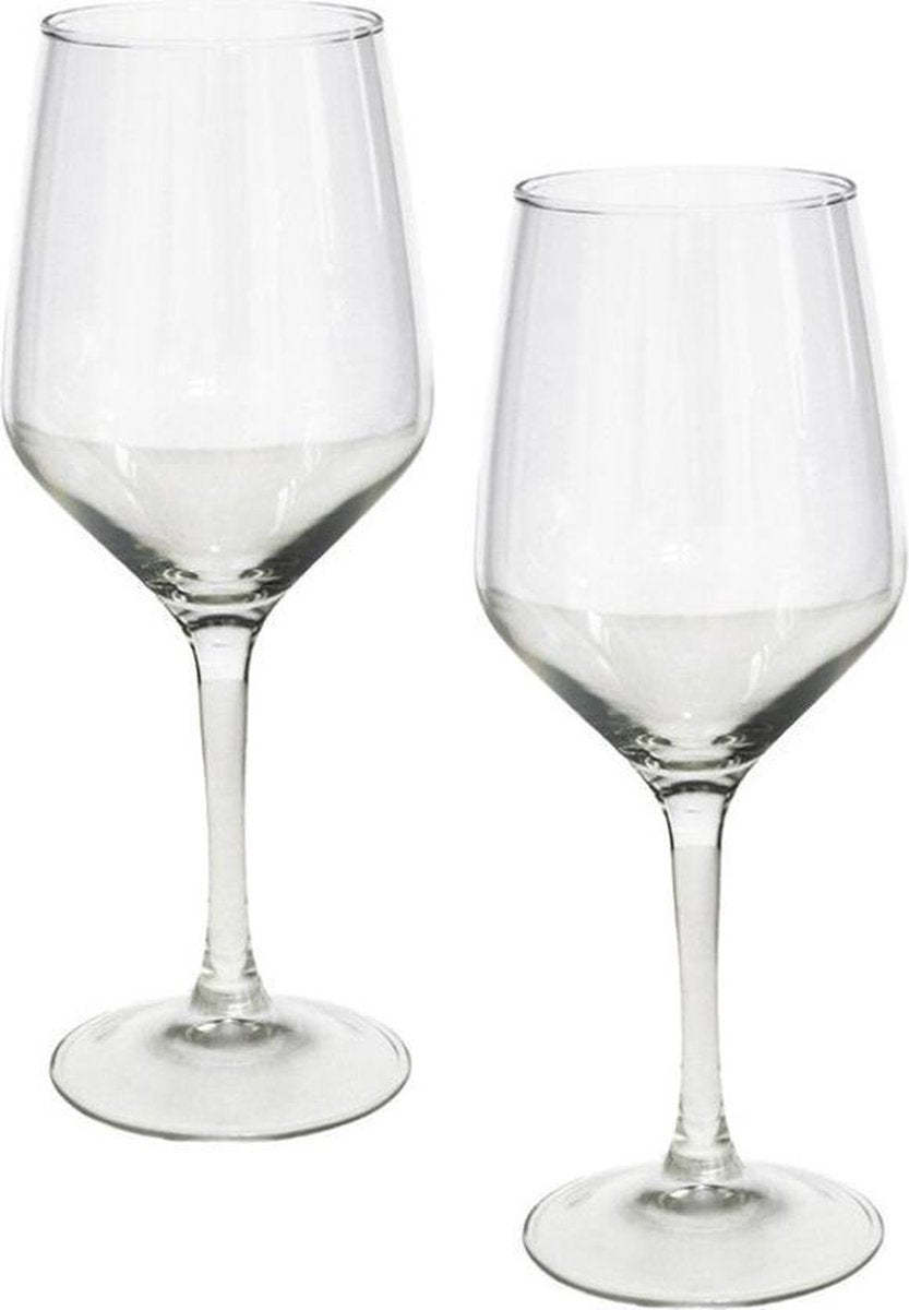 12x Stuks wijnglazen transparant 560 ml - Wijnglas voor rode en witte wijn op voet