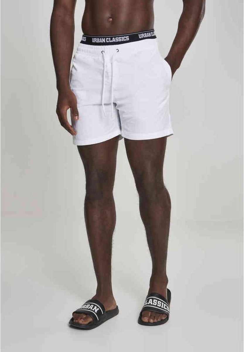 Urban Classics Zwemshorts -L- Two in One Wit/Zwart