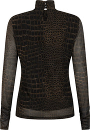 Tramontana | Croco Print Top | Print Blacks | Maat L