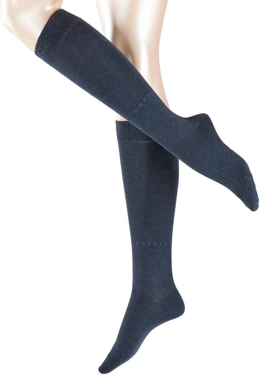 Esprit Basic Pure Kniekous Dames 19590 - Blauw 6490 navyblue m Dames - 39-42