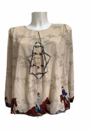 Addy van den Krommenacker Jockey blouson met stolpplooi  - L/XL