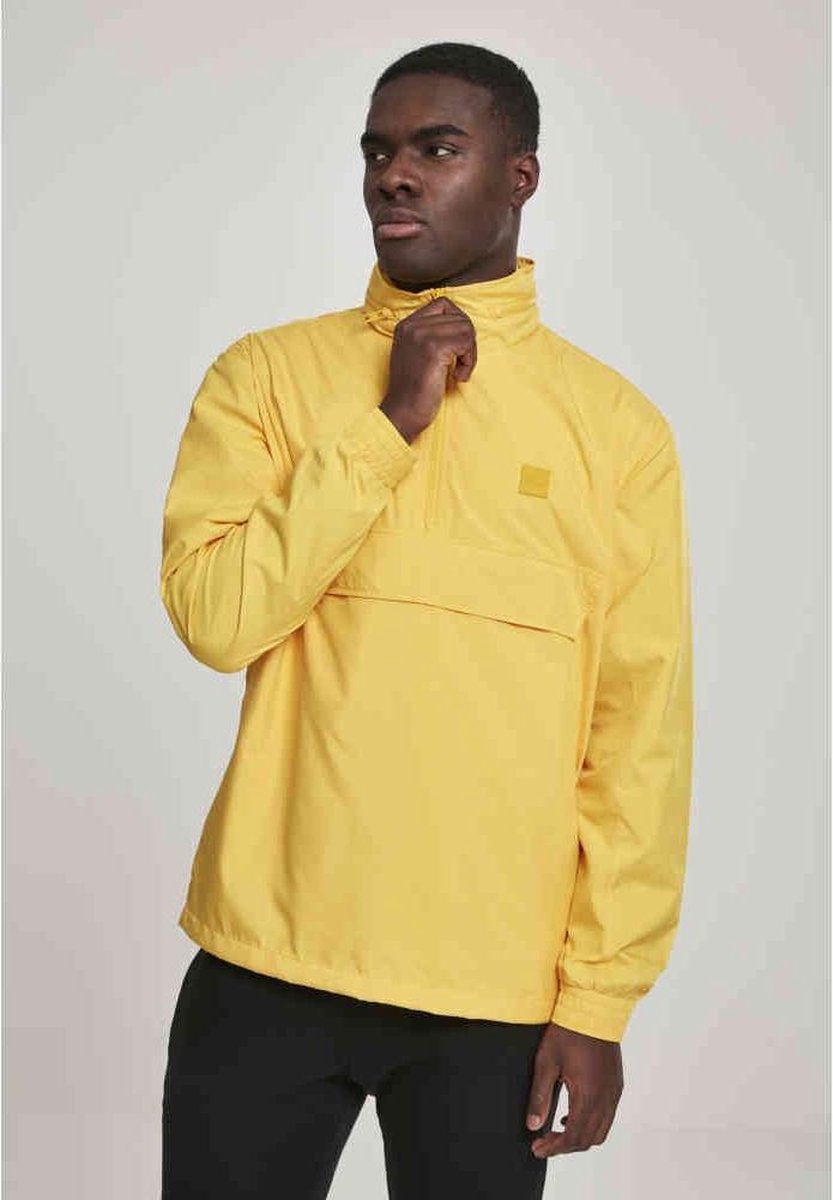 Urban Classics Jacket -XL- Hidden Hood Pull Over Geel