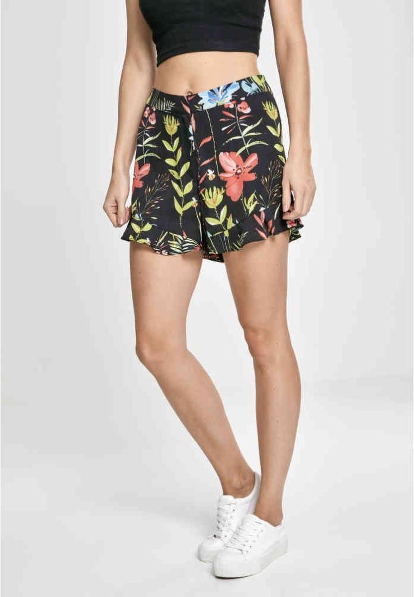 Urban Classics Korte broek -S- Resort Flower Zwart