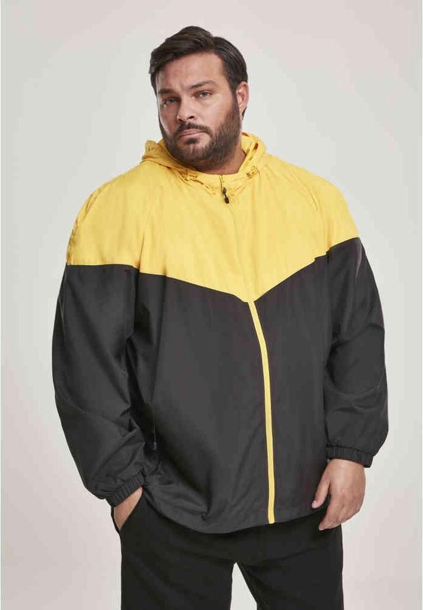 Urban Classics Windrunner jacket -S- 2-Tone Tech Geel/Zwart
