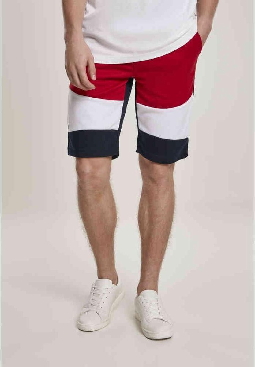 Urban Classics Korte broek -S- Color Block Tech Fleece Blauw