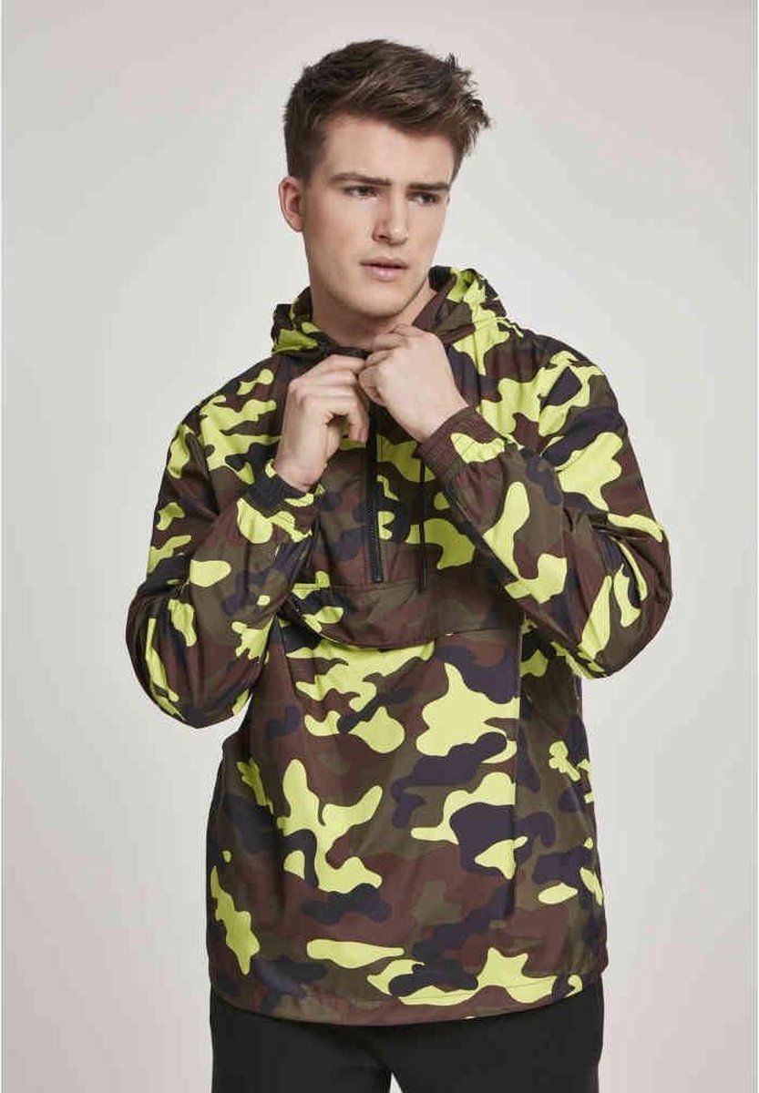 Urban Classics Windbreaker jacket -L- Camo Geel