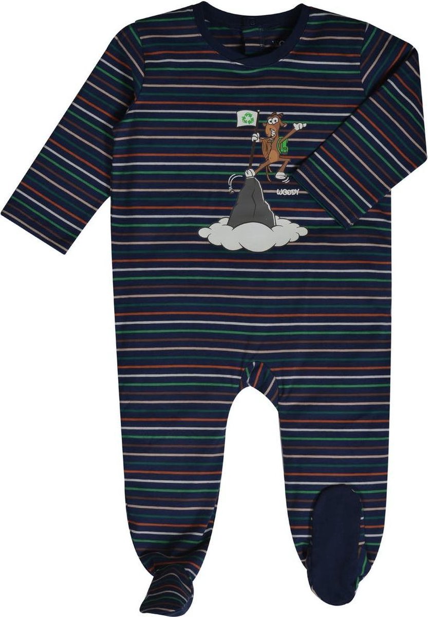 Woody - Romper - Geit - multicolor gestreept - 202-3-RBF-S/987 - 6m