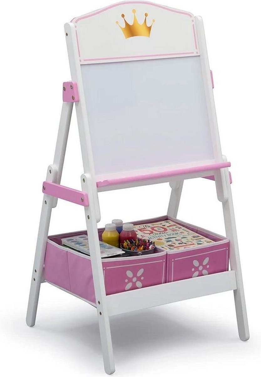 Delta Children Prinsessen TE87546GN Houten Magnetisch Whiteboard Wit/Roze