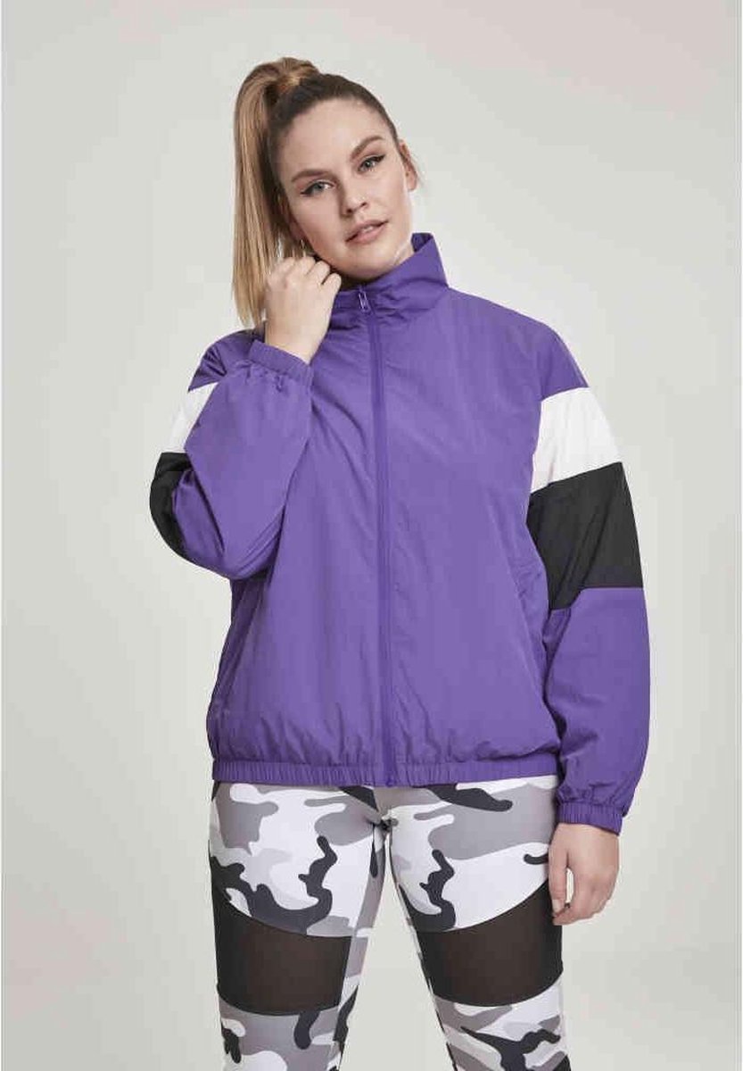 Urban Classics Trainings jacket -L- 3-Tone Crinkle Paars