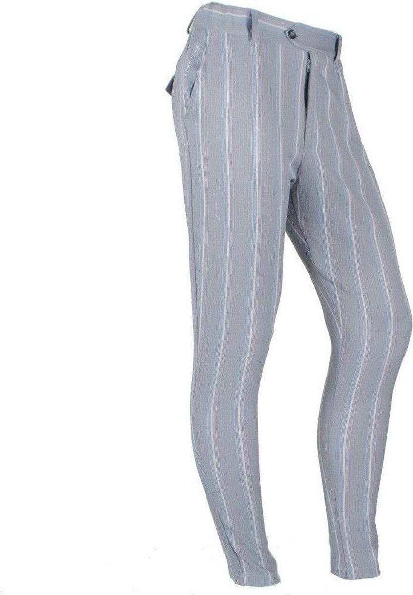 Ferlucci - Heren Chino - Fish - Gestreept - Stretch - Grey