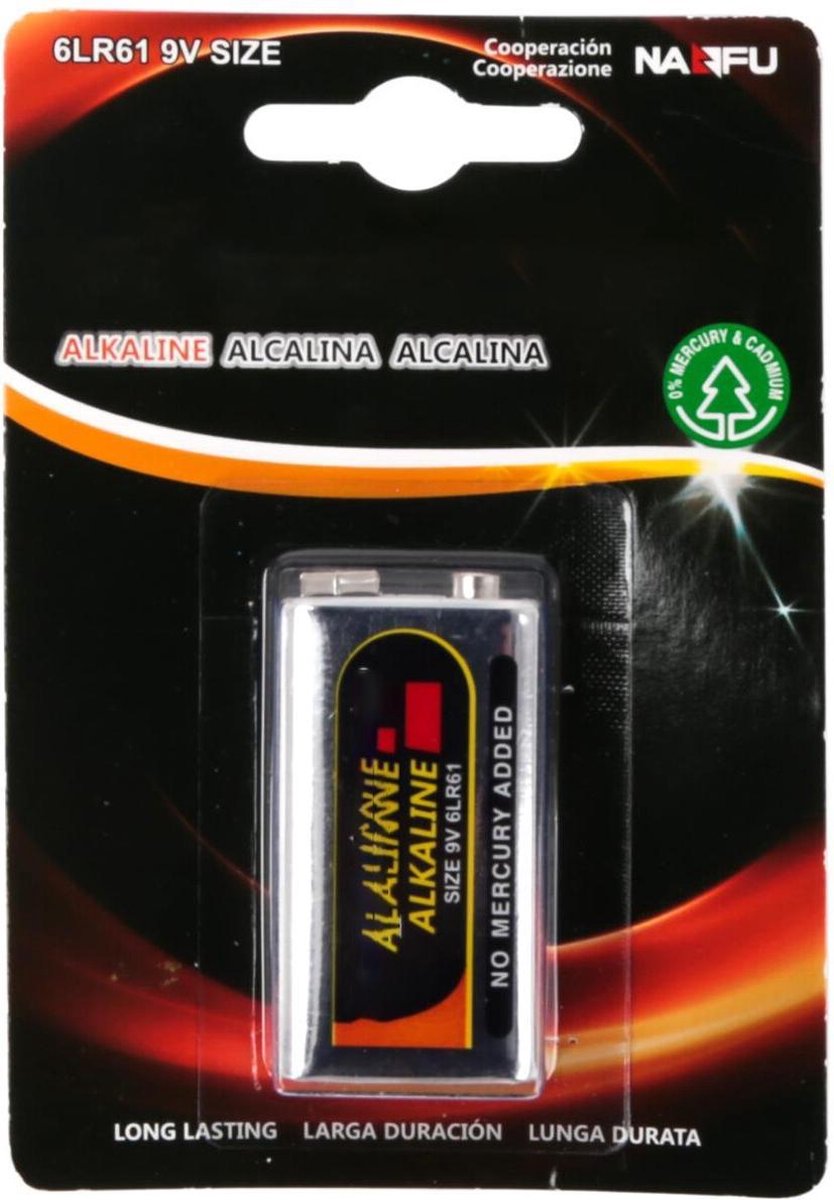 Blokbatterij - Igna Dei - 6LR61 - 9V - Alkaline Batterijen - 1 Stuk