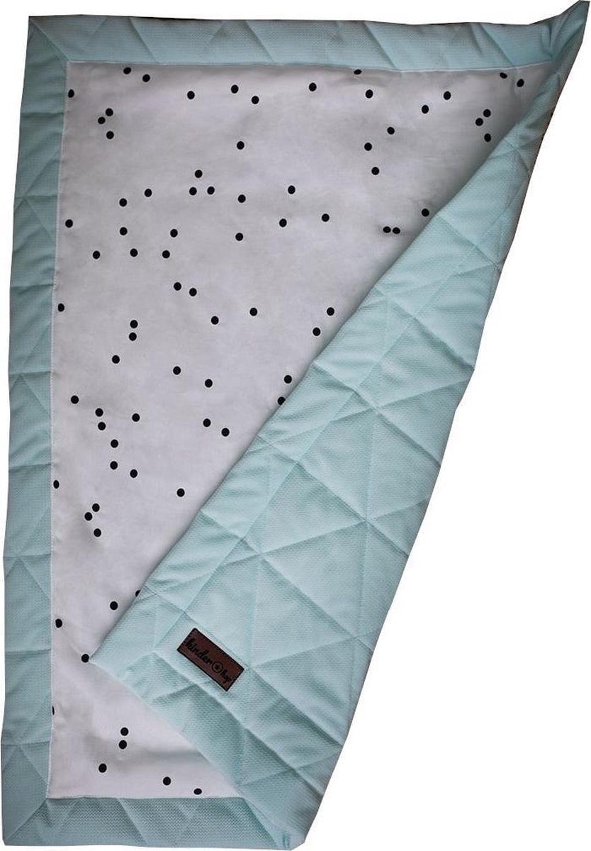 Kinder Hop Deken Triangles Aquamarine 100 X 70 Cm Katoen Blauw